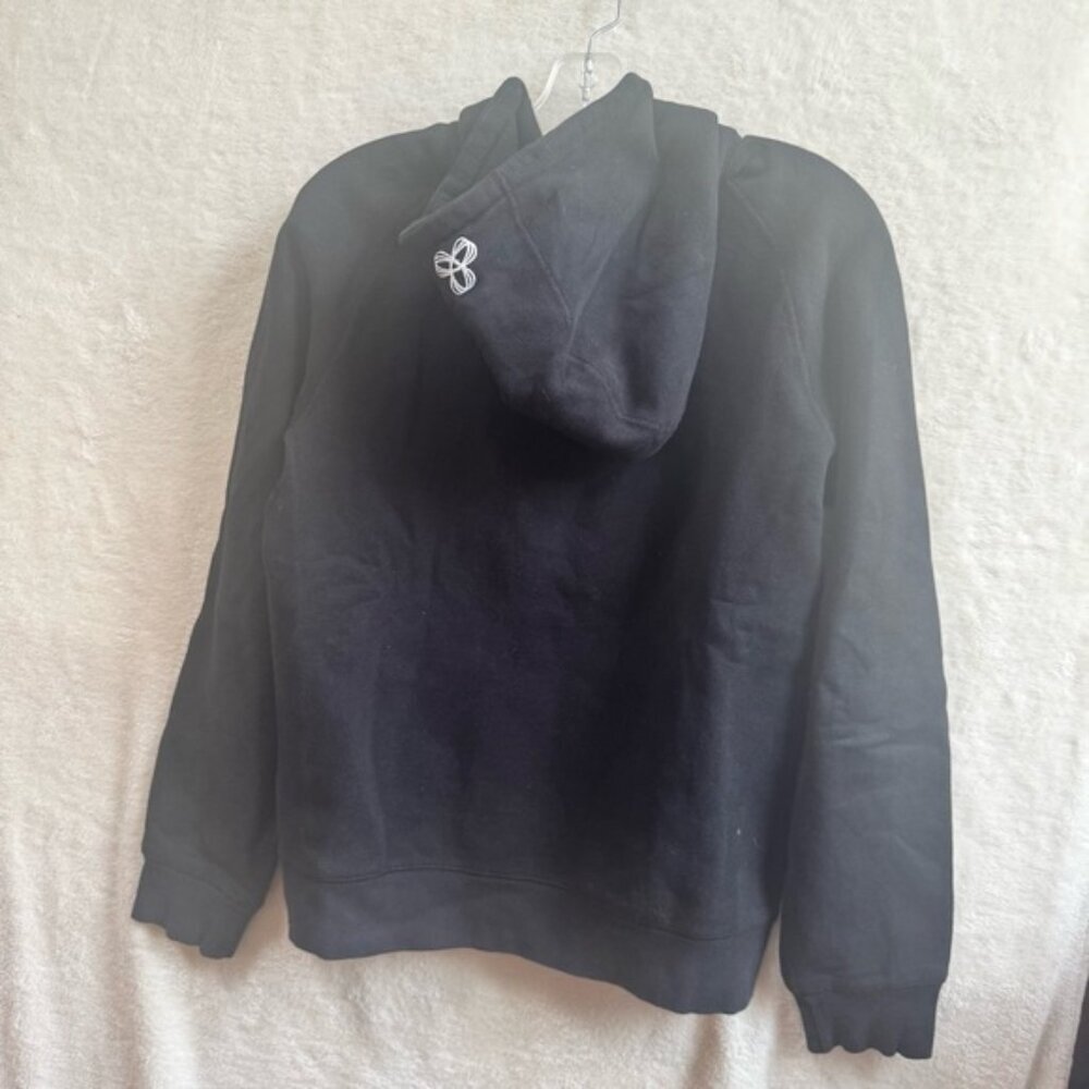 Aritzia TNA Baltic Cotton Hoodie Logo Pocket Sweatshirt Cozy Soft Top Sweater L - Picture 4 of 16